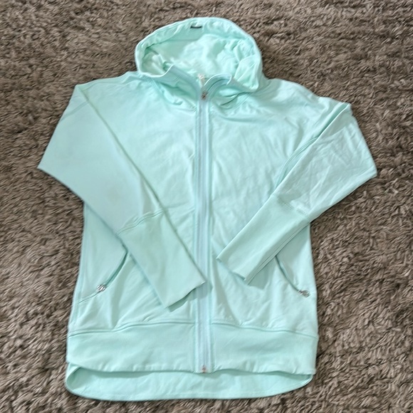 lululemon athletica Jackets & Blazers - Lululemon High Mock Neck Full Zip Jacket Size 6 Mint Green